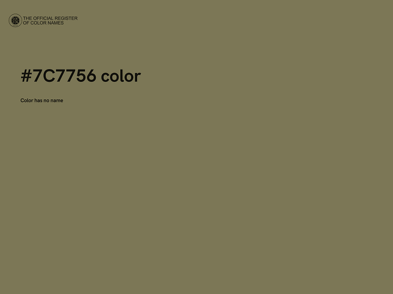 #7C7756 color image