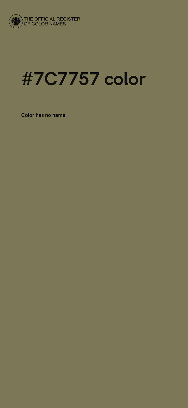#7C7757 color image