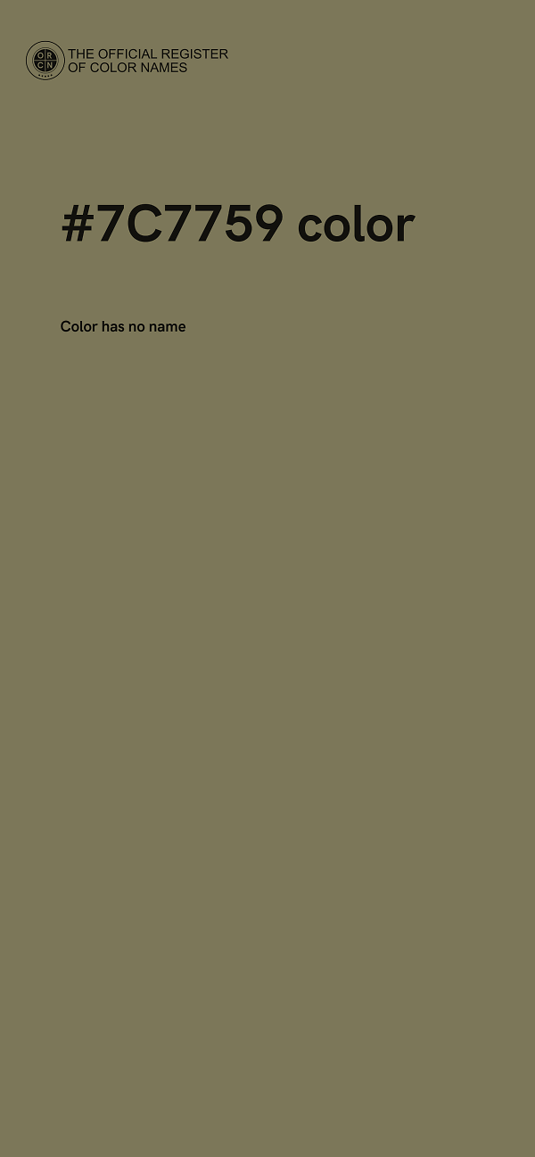 #7C7759 color image