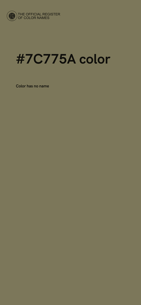 #7C775A color image
