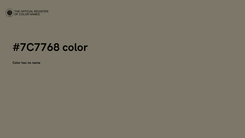 #7C7768 color image