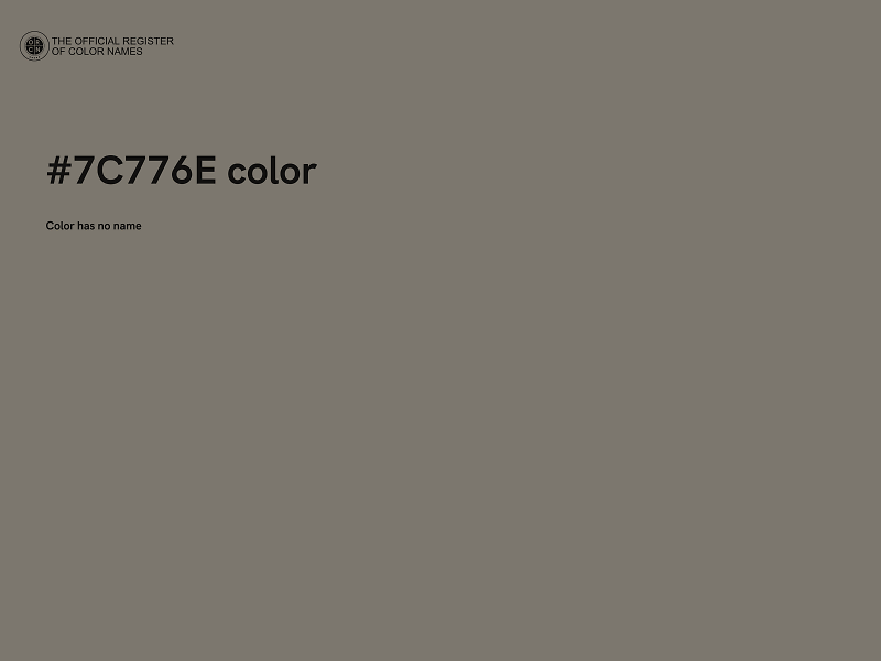 #7C776E color image