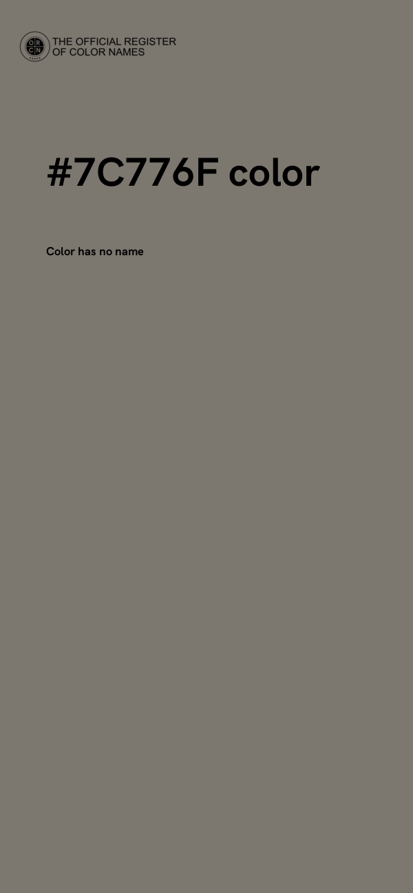 #7C776F color image