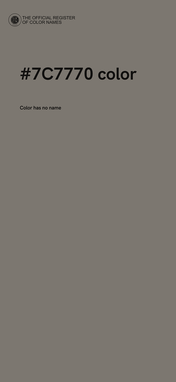 #7C7770 color image