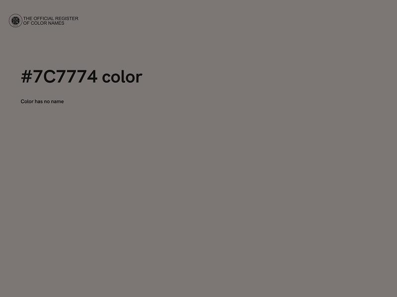 #7C7774 color image