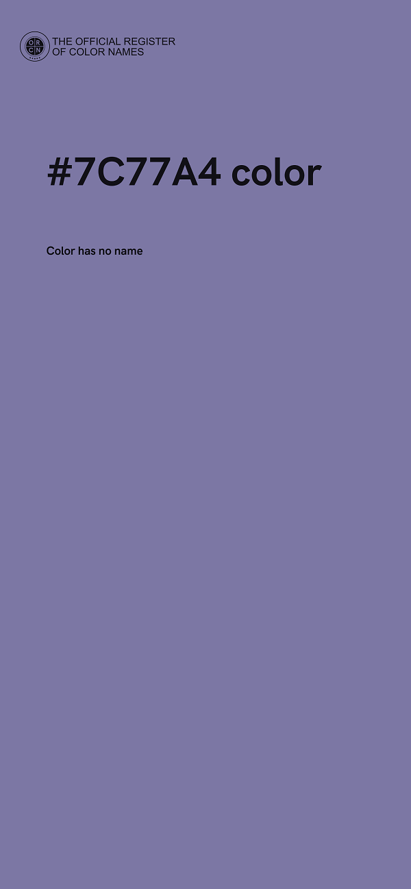 #7C77A4 color image