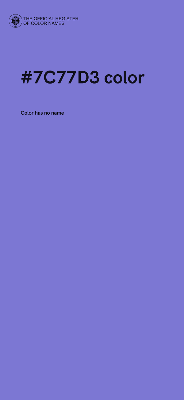 #7C77D3 color image