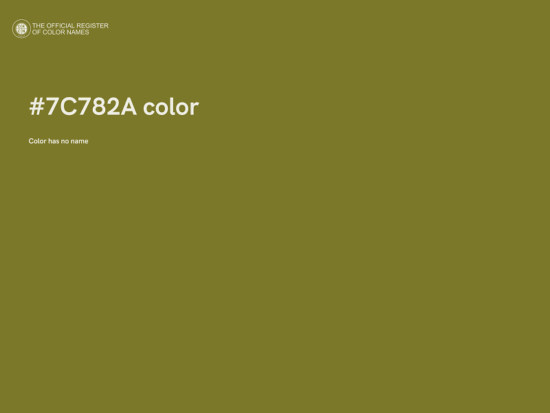 #7C782A color image