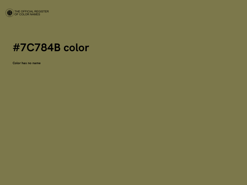 #7C784B color image