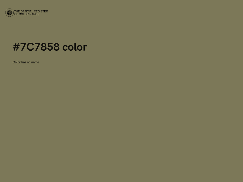 #7C7858 color image