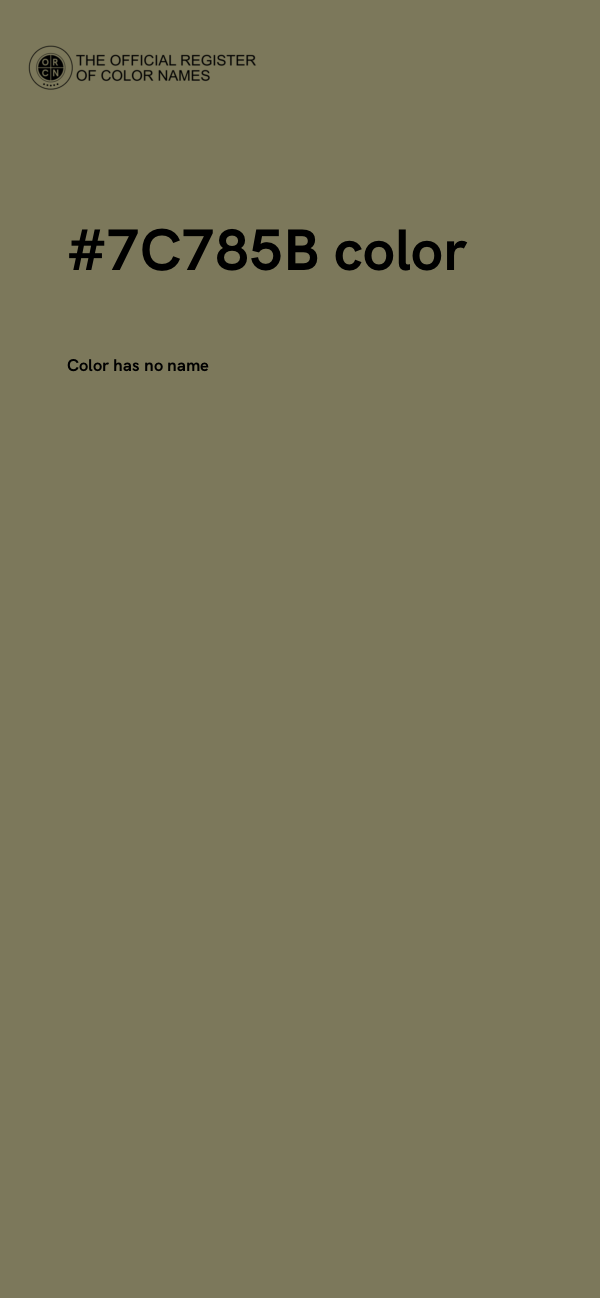 #7C785B color image