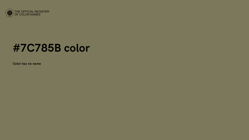 #7C785B color image