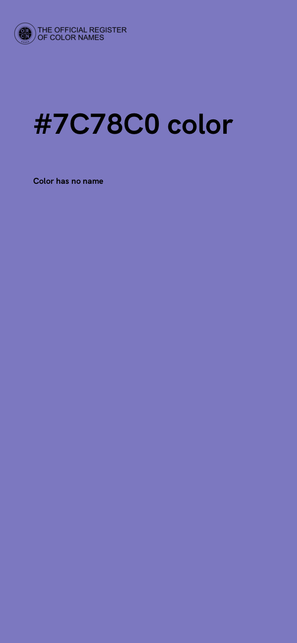#7C78C0 color image