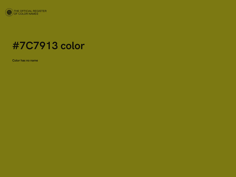 #7C7913 color image