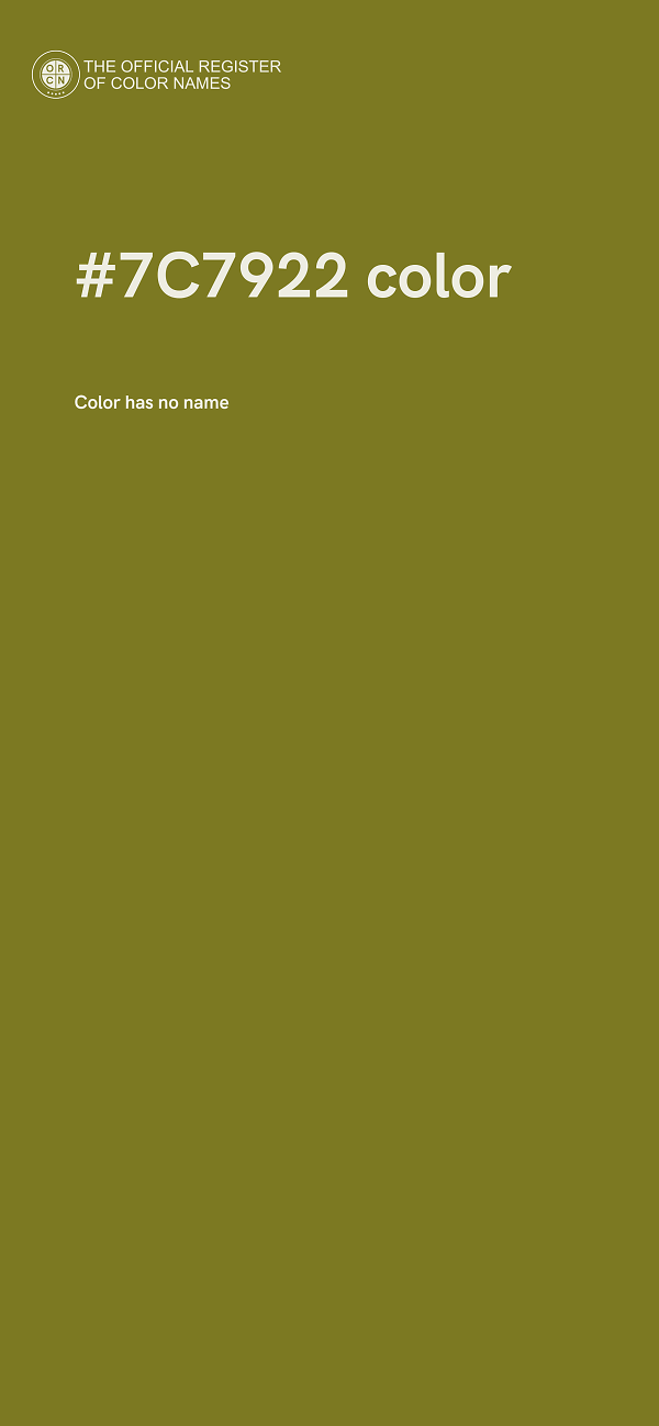 #7C7922 color image