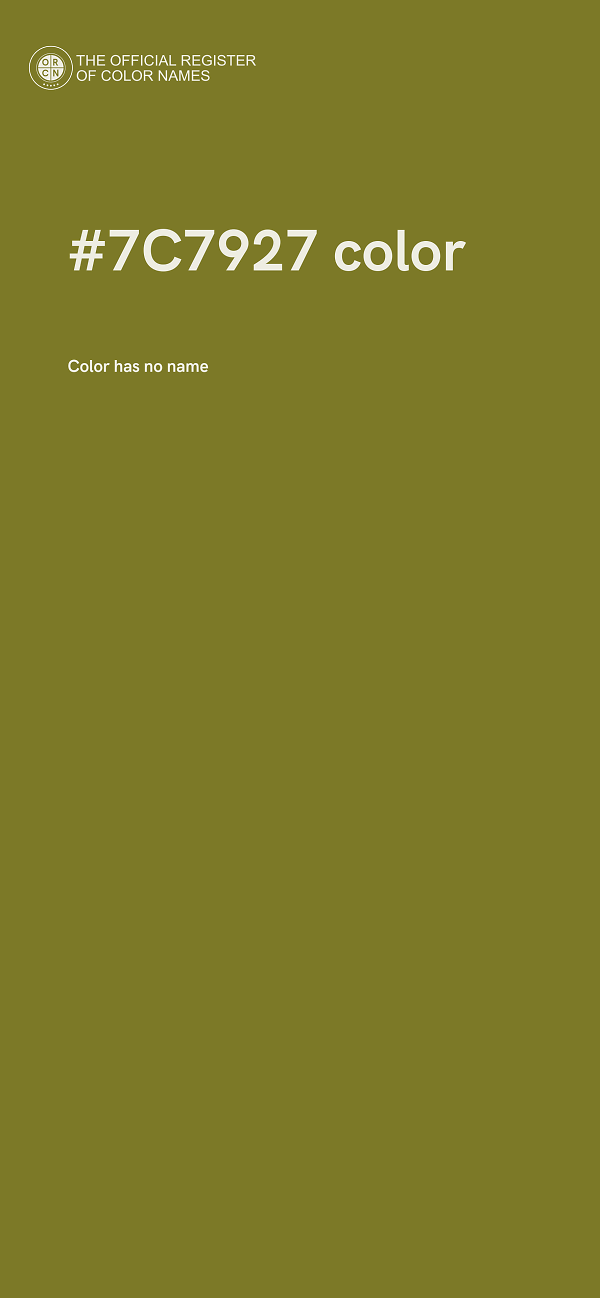 #7C7927 color image