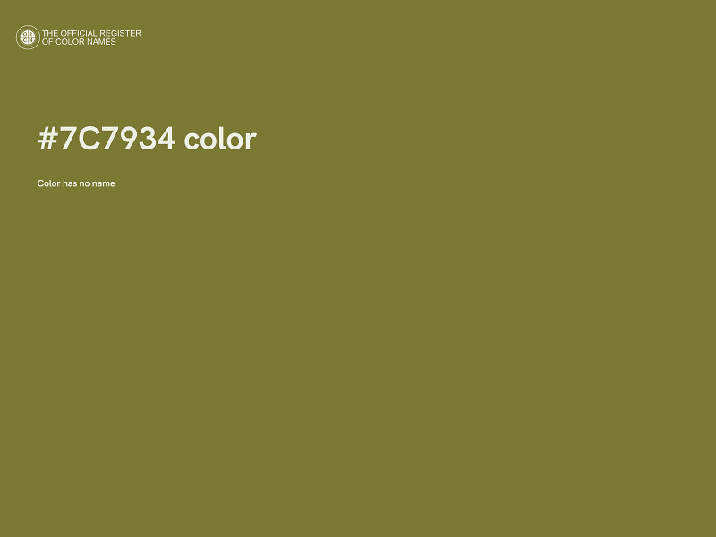 #7C7934 color image