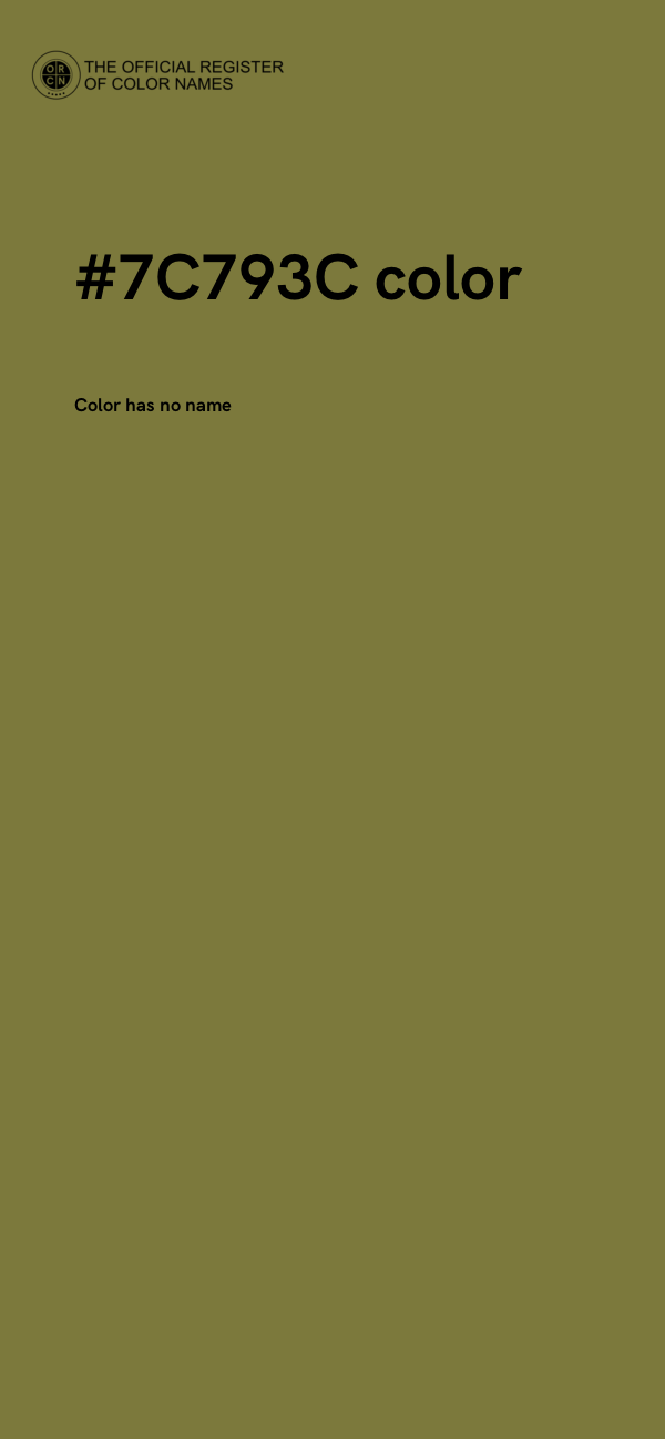 #7C793C color image