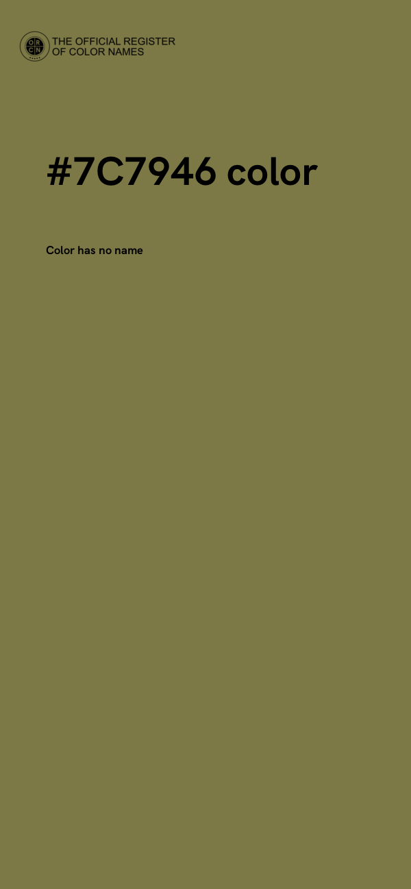 #7C7946 color image