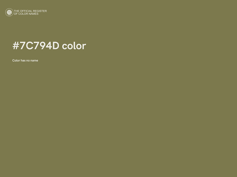 #7C794D color image