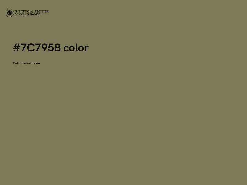 #7C7958 color image