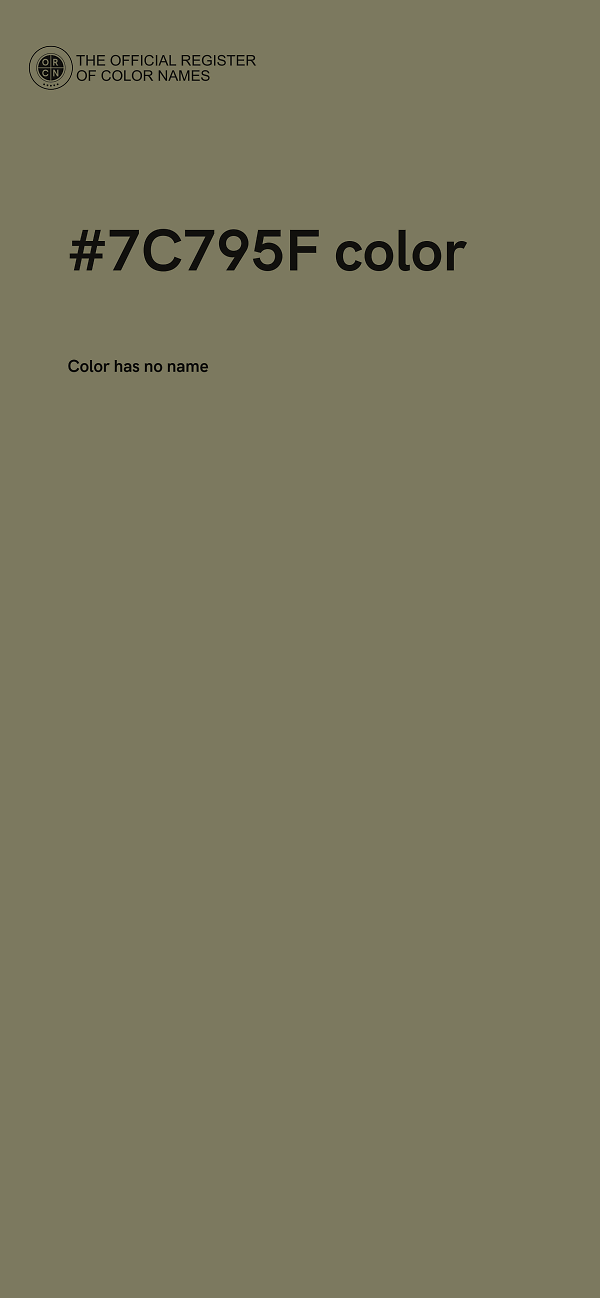 #7C795F color image