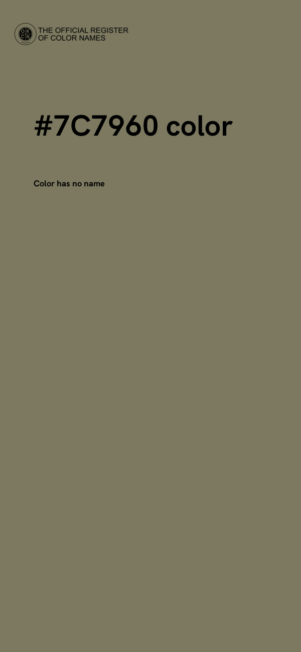 #7C7960 color image