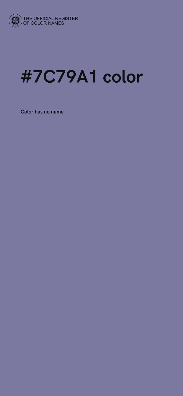 #7C79A1 color image