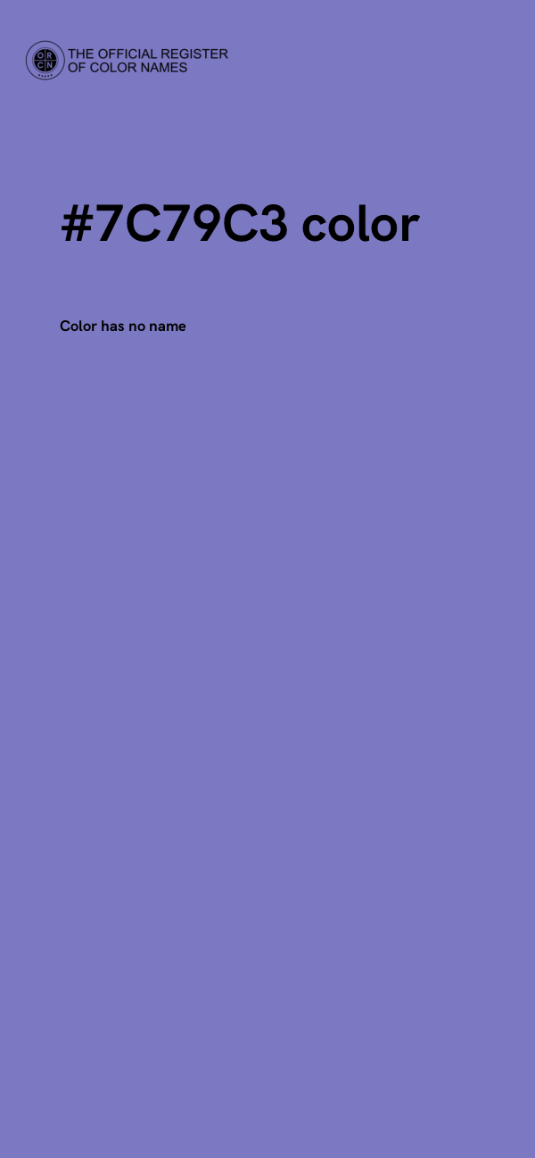 #7C79C3 color image