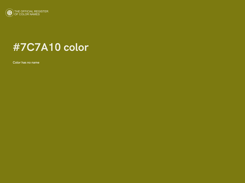 #7C7A10 color image