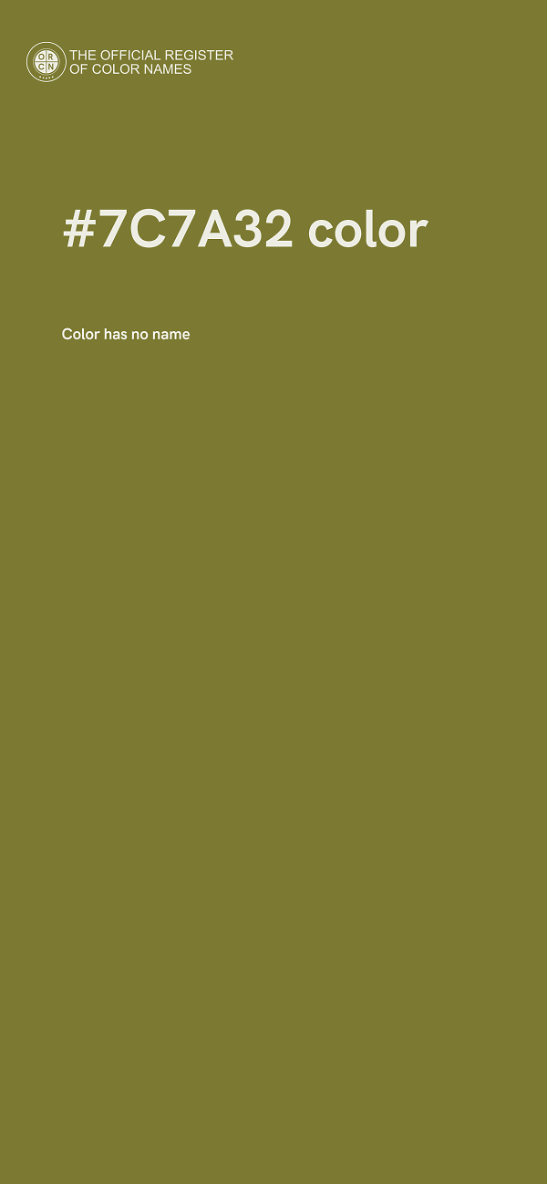 #7C7A32 color image