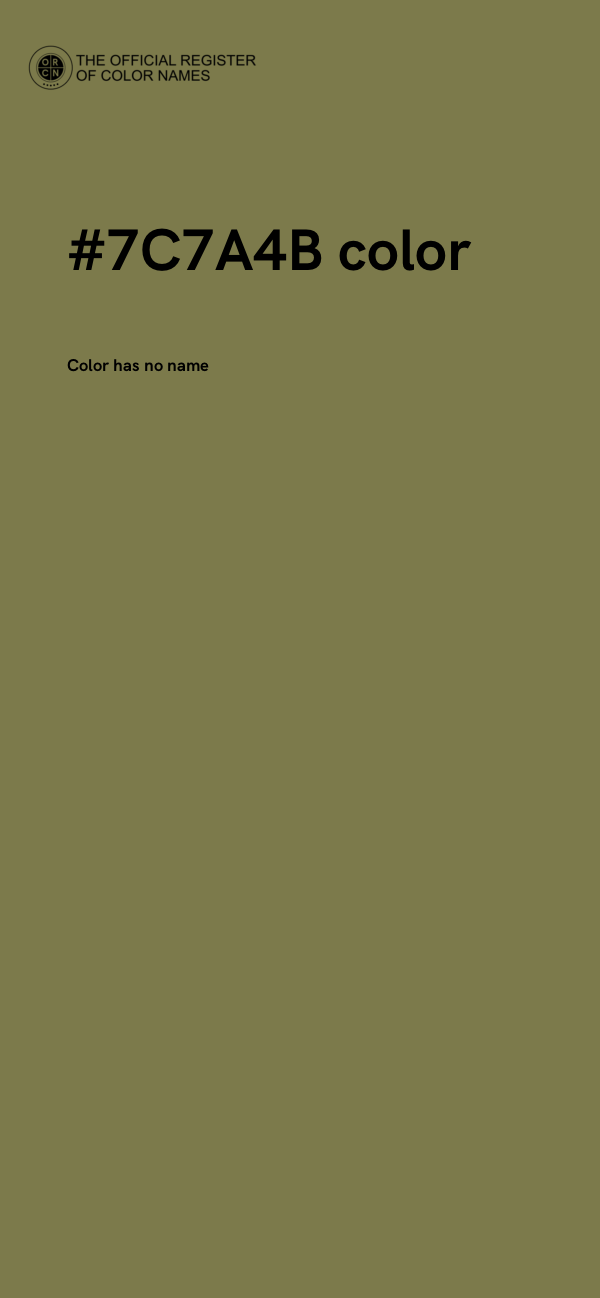 #7C7A4B color image