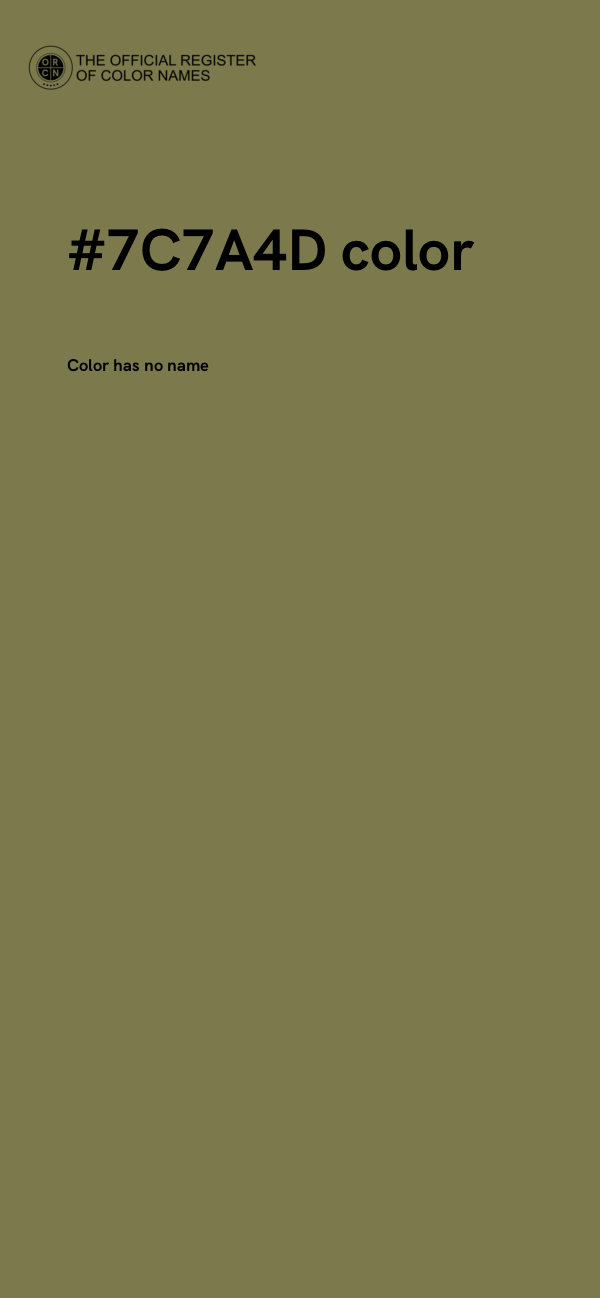 #7C7A4D color image