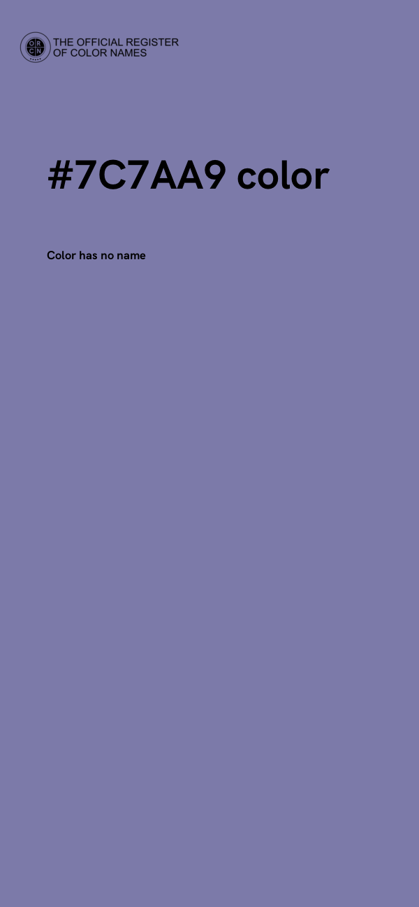 #7C7AA9 color image