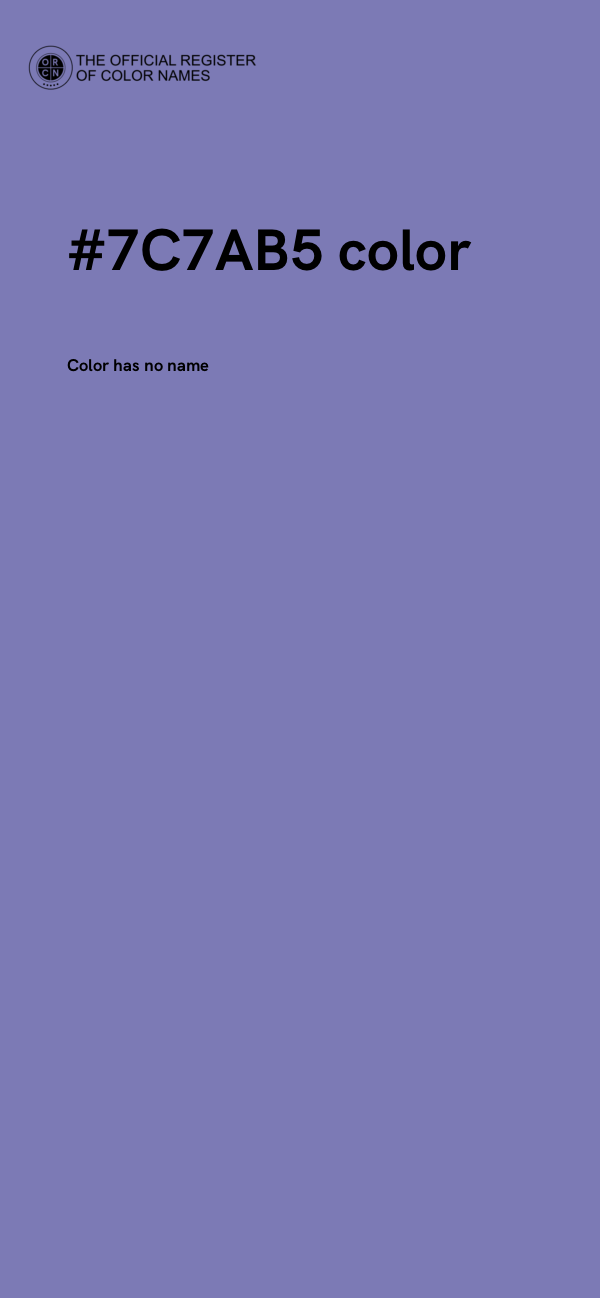 #7C7AB5 color image