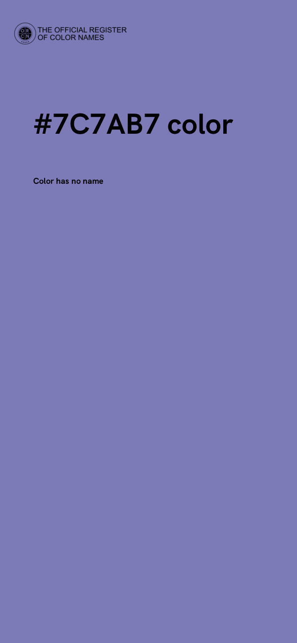 #7C7AB7 color image