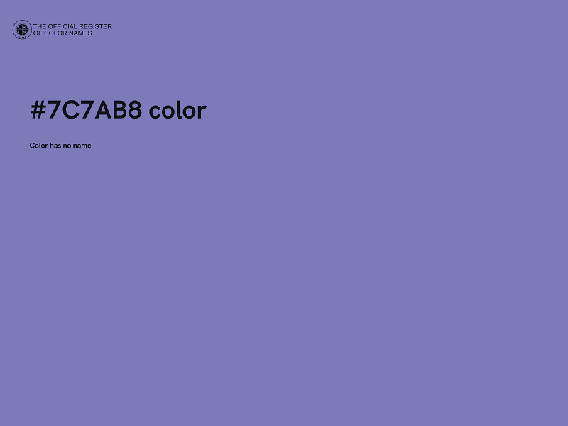 #7C7AB8 color image