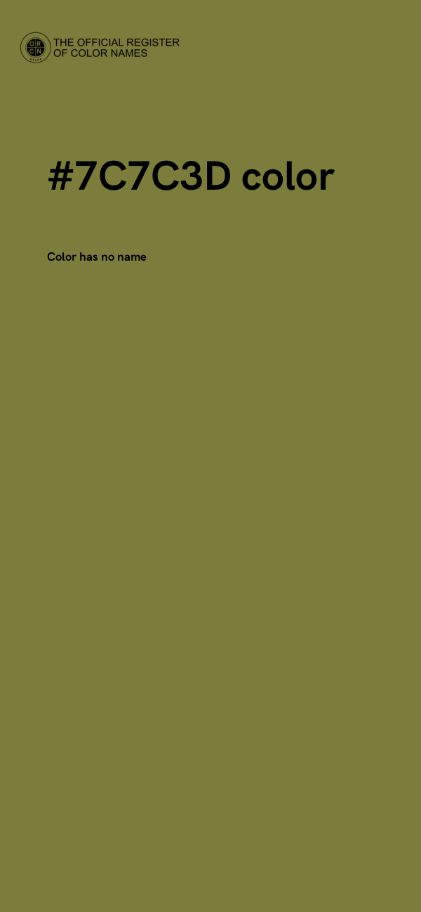 #7C7C3D color image