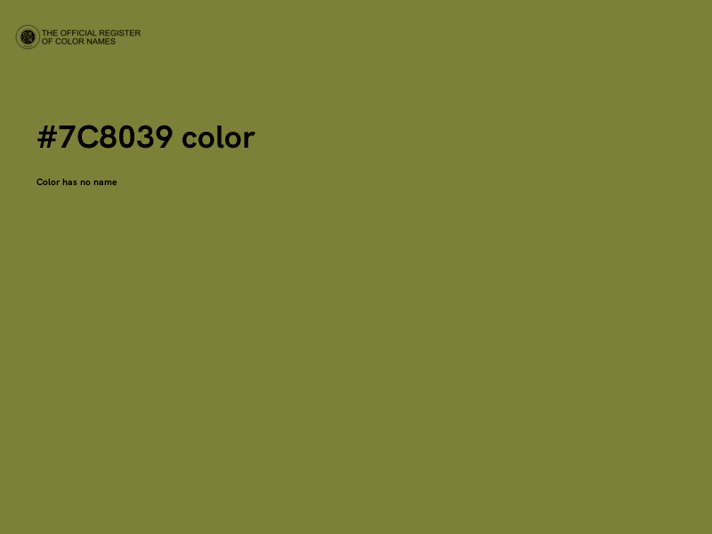 #7C8039 color image