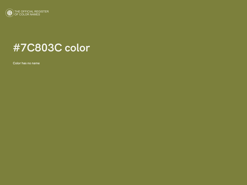 #7C803C color image