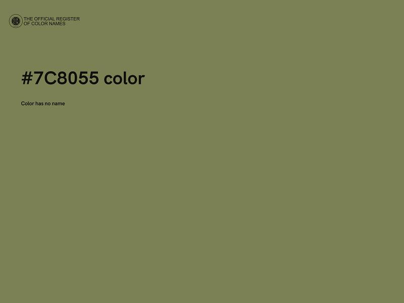 #7C8055 color image