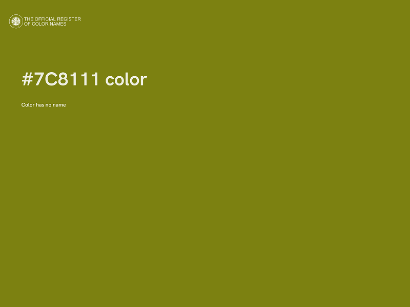 #7C8111 color image