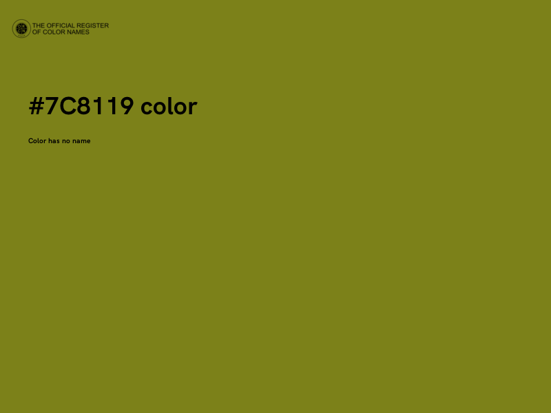 #7C8119 color image