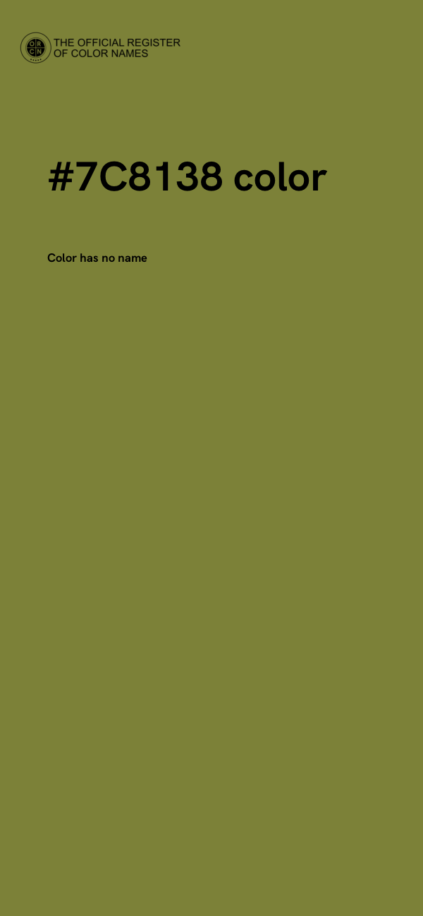 #7C8138 color image