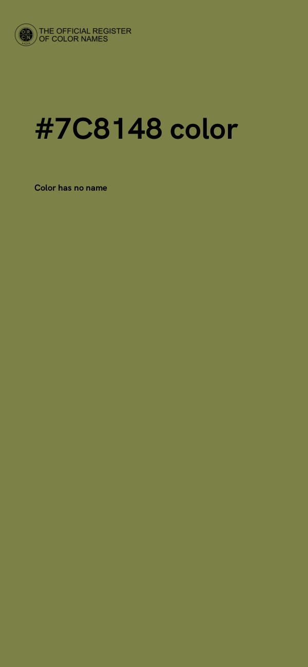 #7C8148 color image