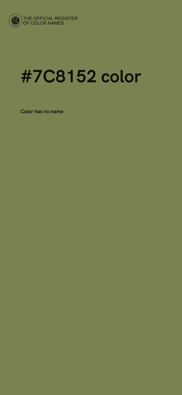 #7C8152 color image