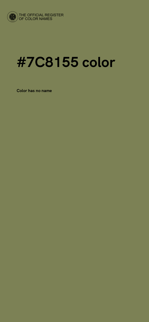 #7C8155 color image