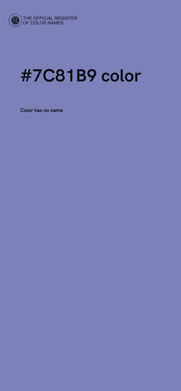 #7C81B9 color image