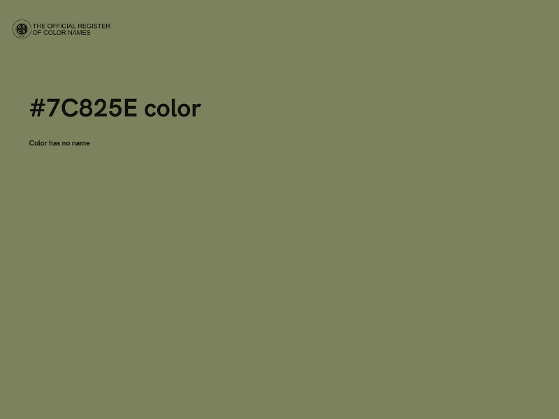 #7C825E color image