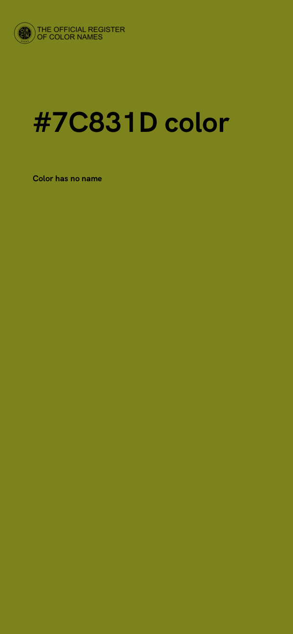 #7C831D color image